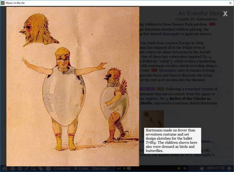 Pictures at An Exhibition image screenshot A screenshot of an image from MITA that shows one of the paintings that "Pictures at an Exhibition" sought to express in music