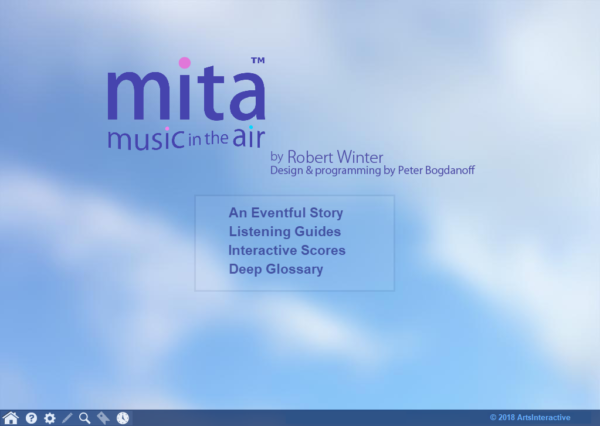 MITA home page, with selections for An Eventful Story, Listening Guides, Interactive Scores, and Deep Glossary