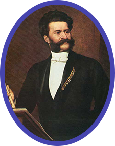 Johann Strauss Jr., looking more dignified than we might expect from someone who created so much havoc on the dance floor!
