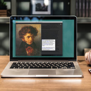 MITA open on a computer, with an image of Hector Berlioz displayed