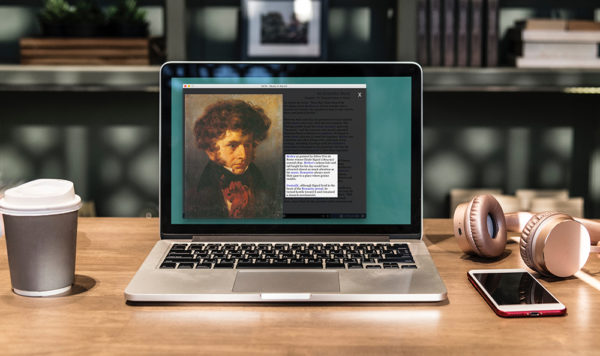 MITA open on a computer, with an image of Hector Berlioz displayed