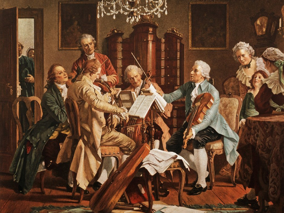 Joseph Haydn performs string quartets