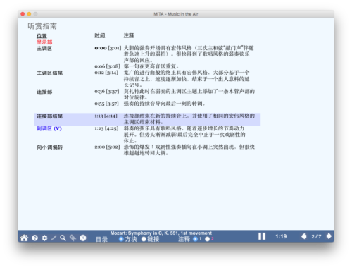 A screenshot of a Listening Guide, from the Chinese translation of MITA